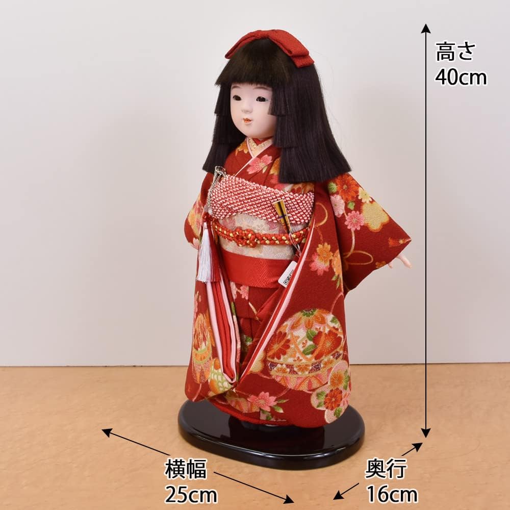 東京久月 雛人形 立親王アクリルケース飾り・間口約42×奥行約28×高